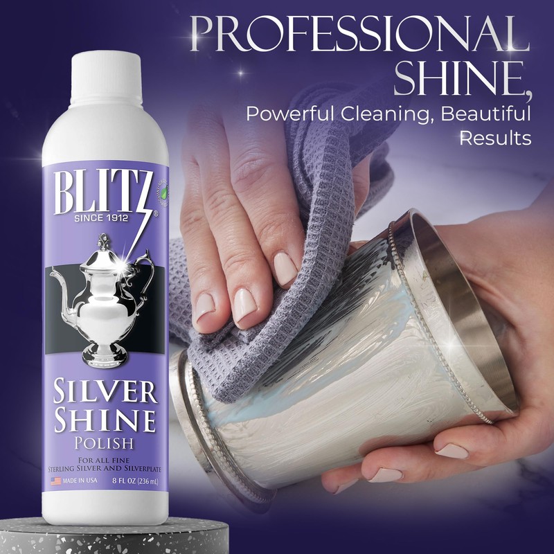 Blitz Silver Shine Polish Liquid Silver Polish for Sterling and