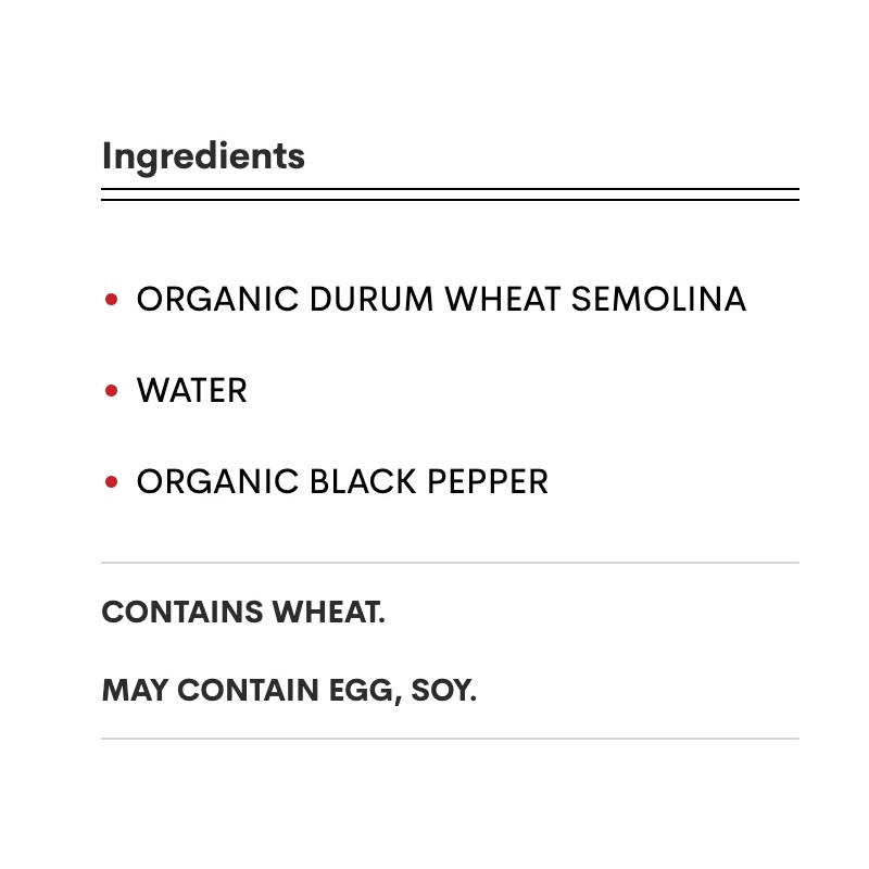 Trader Joe's 2x Trader Joe's Organic Black Pepper Barilotti Pasta