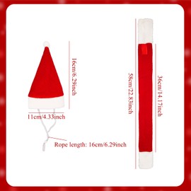 CHEERYMAGIC Cat Christmas Outfit, Christmas Pet Costumes Clothes, Dog Christmas Outfit, Pet Santa Hat Scarf Gifts for Puppy Dog Cat Gift A6-SDMPF