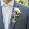 HaiFafafaing Bouquet Charms For Wedding Memory Gold Wedding Bouquet Photo