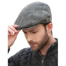 Mucros Weavers Irish Trinity Flat Cap for Men, Newsboy Hat (Medium, Color 1)