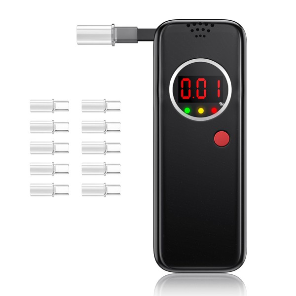 Breathalyzer,Portable Breathalyzers for Alcohol with LCD Display,Professional-Grade Accuracy Alcohol Breathalyzer