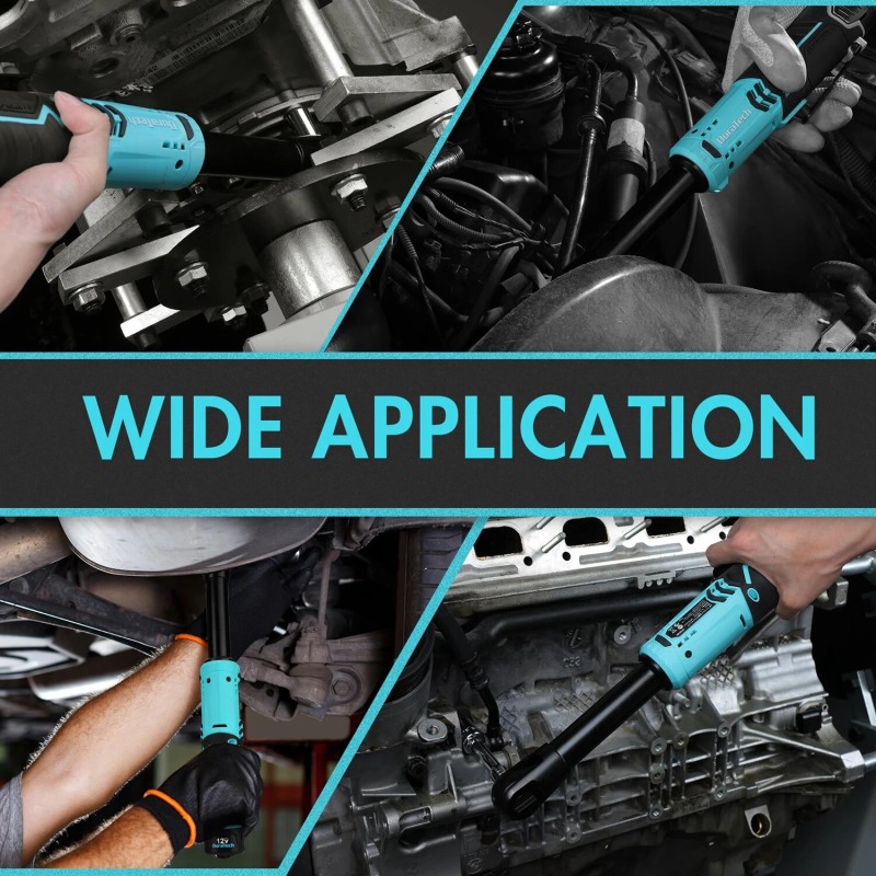 DURATECH Extended Cordless 3/8" 12V 44 Ft-Lbs Long Neck Electric