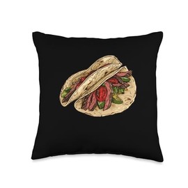 Carne Asada Pop Art Throw Pillow