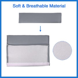 VekAuto 4pcs Universal Gray Car Safety Seat Belt Pads Cover with Soft Polyester Fiber Auto Seatbelt Shoulder Pad for More Comfortable Driving Auto Accessories
