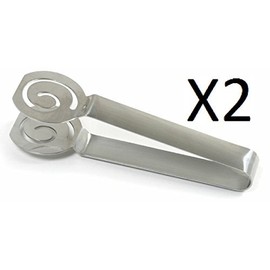 Norpro 2 X 5528 Stainless Steel Tea Bag Squeezer, Silver