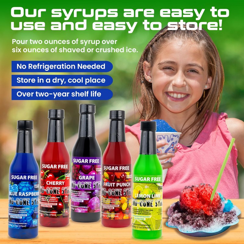 12.7oz Sugar Free Sno-Cone Syrup (12-Pack)