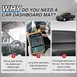 Cartist Dash Cover for Dodge Ram 1500 2500 3500 1998-2001 Dashboard Cover Mat Non-Slip Pad Carpet Sunshield Protector