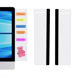 Yuannee Monitor Memo Board,2 PCS Acrylic Monitor Sticky Note Holder Post Note Holder Transparent Monitor Side Panel Sticky Note Holder Multifunction Memo Board for Office Desk Accessories