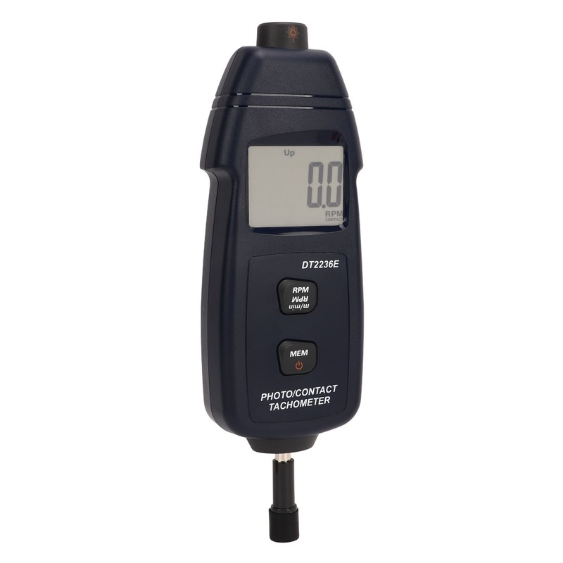 Digital Tachometer Handheld White Backlit Auto Data Save Non Contact