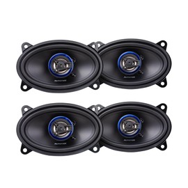 Autotek 4 Pack Street Machine 200W 4x6 Inch 2 Way Car Audio Coaxial Speakers with Neo Mylar Soft Dome Tweeters for Crystal Clear Sound