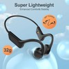 SilisoundTek Bone Conduction Swimming Headphones,Waterproof IP68,Wireless Bluetooth 5.3 Earphones with