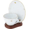 Bard's Demi-Tasse Walnut MDF Cup and Saucer Stand, 3.5" H