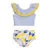 RuffleButts Baby/Toddler Girls UPF50+ Ruffle Tankini 2-Piece Swimsuit - Lemon
