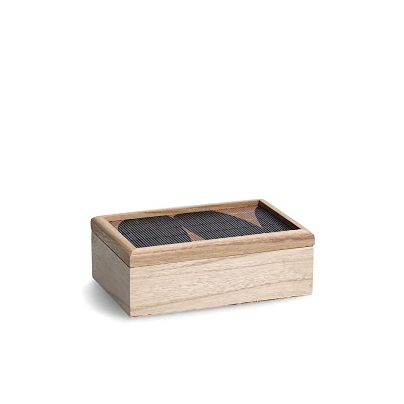 Zeller Black Mosaic 15199 Wooden Storage Box Approx. 24 x