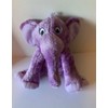 Weighted stuffed animal, elephant plush with 3-4 lbs, Bubbles, purple