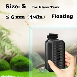 Carefree Fish Aquarium Small Magnetic Cleaner for Glass Fish Tank Magnet Brush Algae Scrapers (Floating)