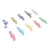 100Pcs Cute Note Paper Clips 10 Colors Metal Music Note