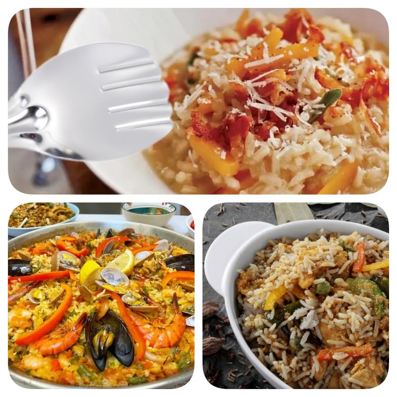 2PCS Stainless Steel Rice Serving Spoon Rice Spoon Rice Serving