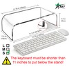 AMT Premium Acrylic Clear Monitor Riser Laptop/PC/Multimedia Monitor Stand for