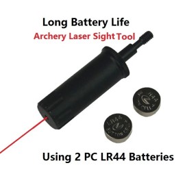 Unbranded Archery Laser Sighting Tool Crossbow Bow Arrow Sight Bore Sighter, Anodized Blac