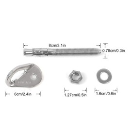 Climbing Anchor Screw M8 Rock Climbing Bolt Stainless Steel Expansion Screw Piton for Rock Climbing Carving Hanging