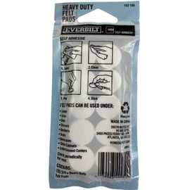Beige Heavy-Duty Self-Adhesive 3/4 in. Felt Pads (20-Pack)-Everbilt