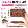 Button Chocolate Mold Silicone Molds for Candy Baking, 19 Cavities,
