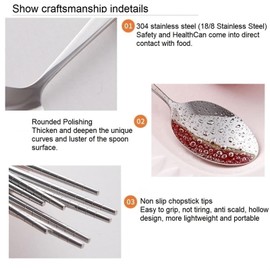 SENIDIKE Cute Silverware Set, Animal Series Ceramic Handle Dinnerware Set Flatware Kitchen Accessories Camping Travel Sets Fork Spoon Chopstick Portable Cutlery Sets with Case, Bear Rabbit Duck Cat (