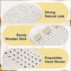 yuuzue 3 Tier Hanging Fruit Basket, Cotton Woven Wall Hanging
