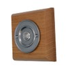 Modern Living Square Wireless Doorbell in Honey and Brushed Nickel