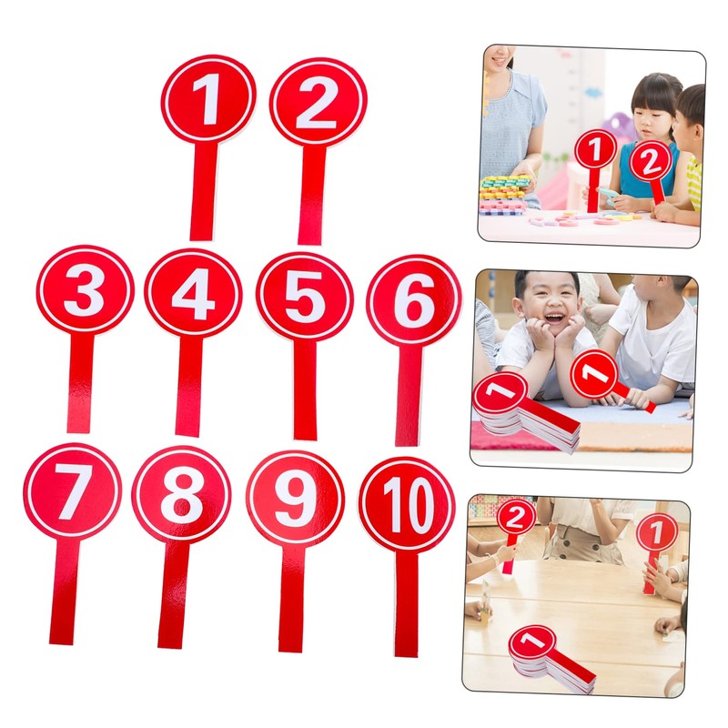 ARTIBETTER 10Pcs Multi Use Scoreboards Handheld Score Paddles for Voting