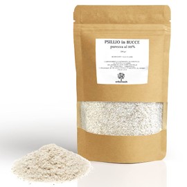 ERBOTECH Psyllium Husks, 200 g Pack, High Fibre, Free from Additives, Detoxifies the Intestine, Activates Metabolism and Strengthens the Immune System, Vegan, Made in Italy