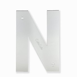 CAKESAFE Clear Acrylic Letter Templates for Cutting Out Letter Shaped Cakes - "N"