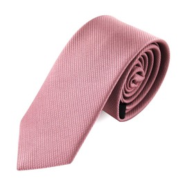 axy HK4 Slim Men's Tie Plain with Gift Box 5 cm Wide in Various Colours Ties Confirmation Slim Tie, Dusky pink 5 cm