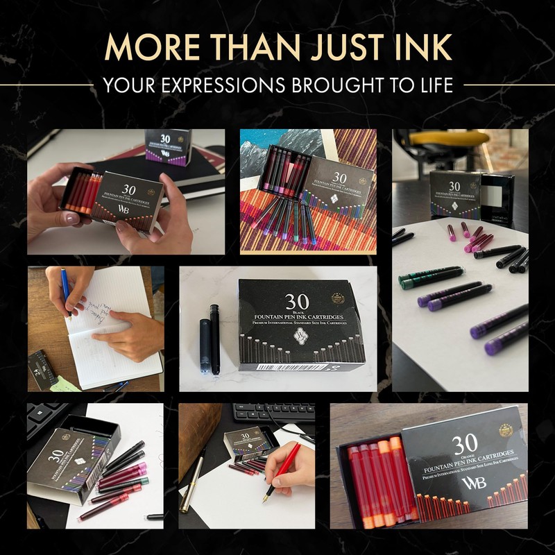 Wordsworth & Black Fountain Pen Ink Refills - Set of