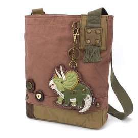 Chala Women Handbag Patch Crossbody - Triceratops - Mauve