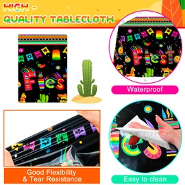 Mexican Fiesta Party Decorations, 62 Pcs Mexican Fiesta Balloons Garland Arch Kit, Mexican Fiesta Party Banner Tablecloth Avocado Taco Foil Balloons etc Cinco de Mayo Decorations