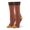 HUE Supersoft Casual Boot Sock, Espresso - Ribbed, One Size