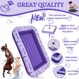 Schwimmer Dog Pool Float – Premium Pool Float for Large Dogs up to 220lbs – Durable & Inflatable Dog Raft for Pool, Lake & Beach – Comfortable & Safe Floating Mat for Summer Fun – Purple