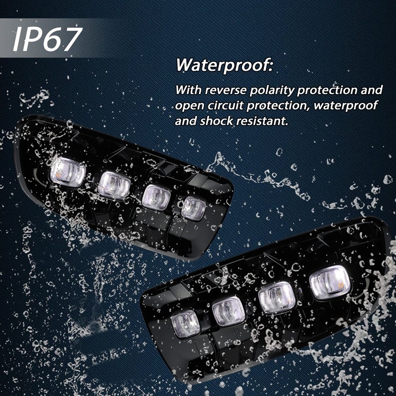 GEEGEETOP Switchback White Amber LED Front Fog Daytime Sequential Running