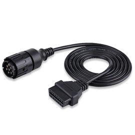 KIMISS OBD2 Connector, OBD Cable 10 Pin to 16 Pin,Motorcycle Connector Diagnostic Scanner Cable Adapter for ICOM-D Bike Memory Backup 150cm/59inch