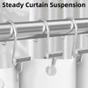 Chrome Shower Curtain Hooks Rings,Rust Proof Shower Curtain Rings for