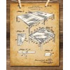 Ping Pong Table Tennis - 11x14 Unframed Patent Print -