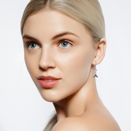 ONEFINITY Mermaid Tail Earrings 925 Sterling Silver Mermaid Earrings Dangel Drop Moonstone Mermaid Tail Jewellery Gift for Women