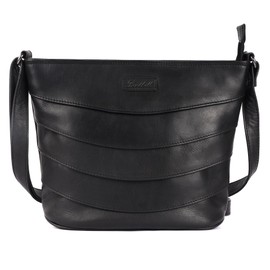 Benthill Women's Leather Handbag, Shopper Made of Soft High-Quality Genuine Leather, Vintage Fashion Bag, Shoulder Bag, black