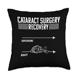 Cataract Surgery Recovery Co. Cataract Surgery Recovery Survivor Eye Lens Removal Throw Pillow, 18x18, Multicolor