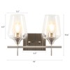 2 Light Vanity Light Brushed Nickel, Black (Brushed Nickel)