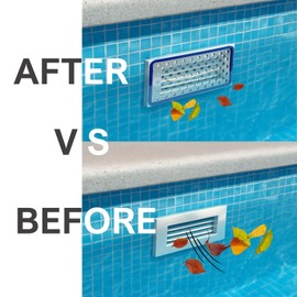 Juglok Pool Skimmer Guard Cover for Inground & Above Ground Pools, 7.87"x15.74" Acrylic Skimmer Saver Screen – Fits Most Pool Skimmer Openings, Blocks Leaves & Floating Debris (1 Set)