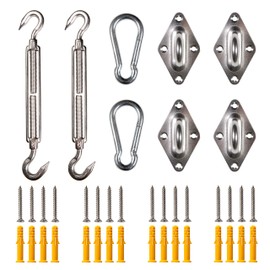 Amgo 10 Inch Hardware Kit for Rectangle/Square Sun Shade Sail Canopy, 316 Military-Grade Stainless Steel